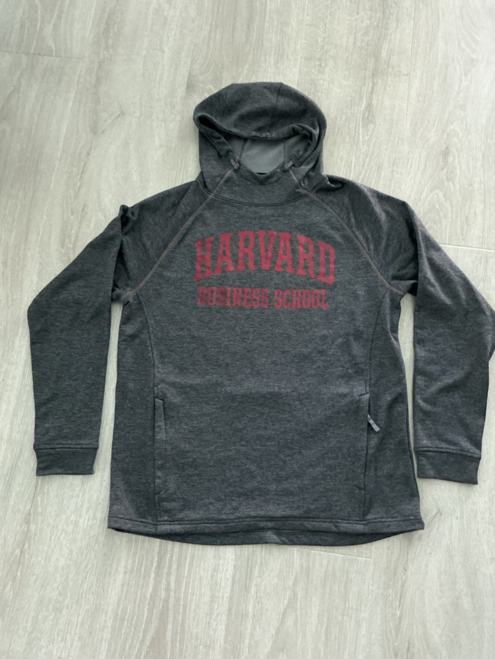 Under Armour Harvard Business School Dark Gray Hoodie Sweatshirt size L